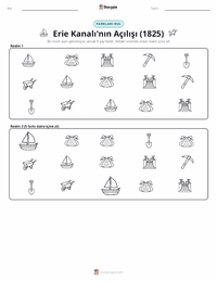 Erie Kanalı'nın Açılışı yazdırılabilir çalışma sayfası önizlemesi