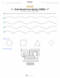 Erie Kanalı'nın Açılışı yazdırılabilir çalışma sayfası önizlemesi