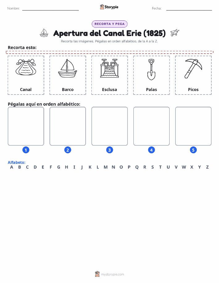 Cortar y Pegar el Alfabeto