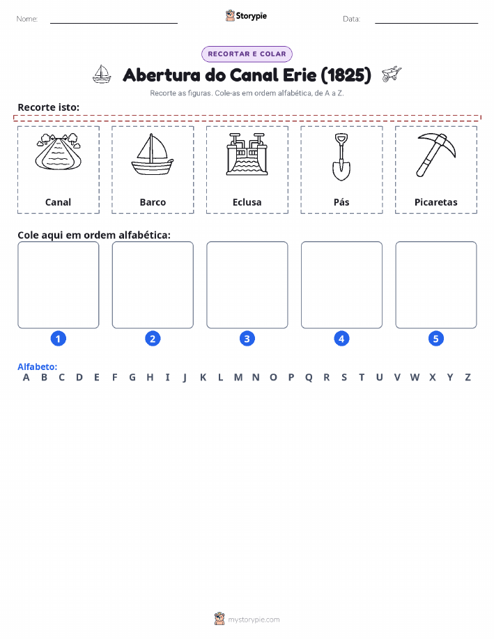 Recortar & Colar Alfabeto