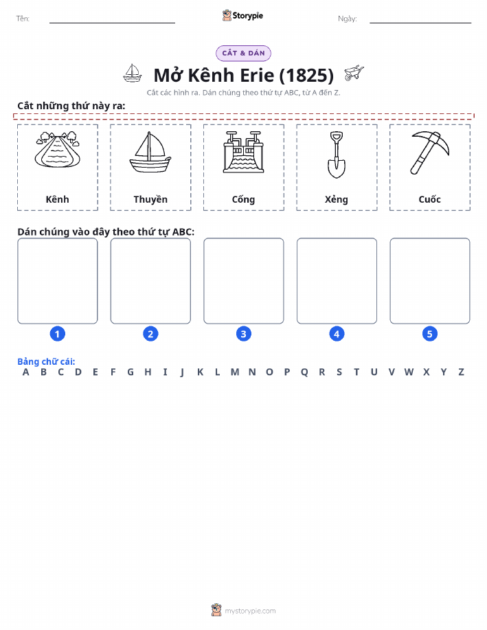 Cắt & Dán Chữ Cái