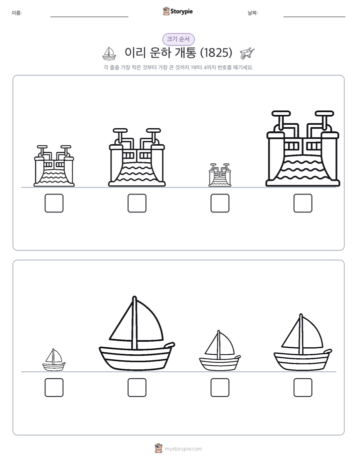 크기 순서