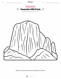 Yosemite Ulusal Parkı çocuklar için boyama sayfası