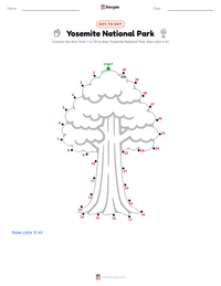 Yosemite National Park printable worksheet preview