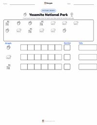 Yosemite National Park printable worksheet preview
