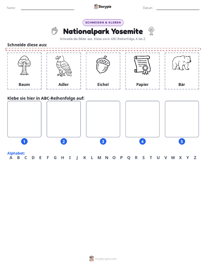 Schneiden & Einfügen Alphabet