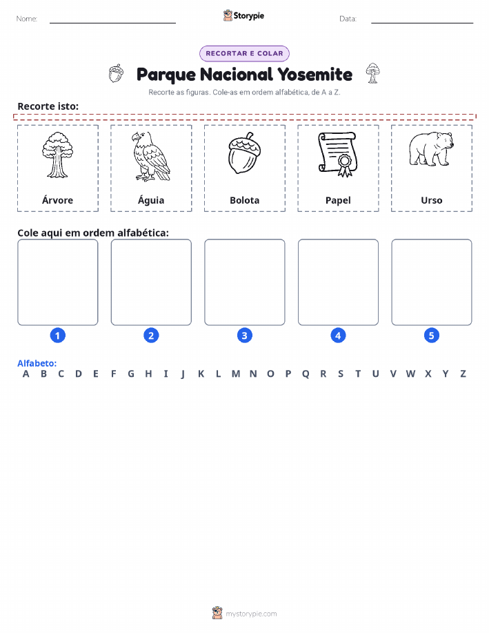 Recortar & Colar Alfabeto