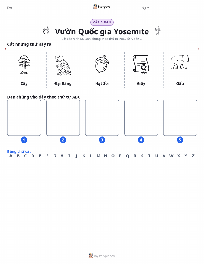 Cắt & Dán Chữ Cái