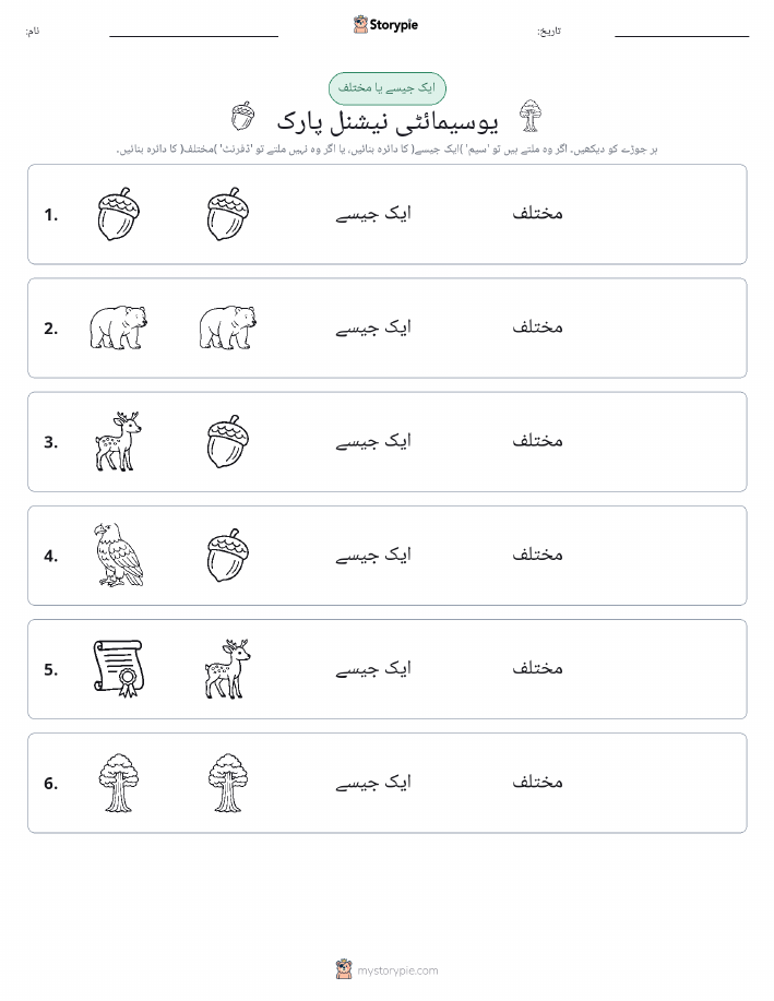ایک جیسا یا مختلف