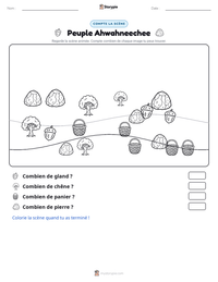 Aperçu de la feuille de travail imprimable Peuple Ahwahneechee