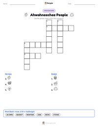 Ahwahneechee People printable worksheet preview