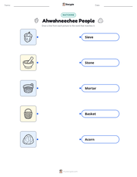 Ahwahneechee People printable worksheet preview