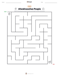 Ahwahneechee People printable worksheet preview