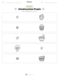 Ahwahneechee People printable worksheet preview