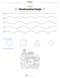 Ahwahneechee People printable worksheet preview