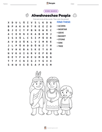 Ahwahneechee People printable worksheet preview