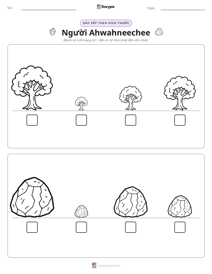 Thứ Tự Kích Thước