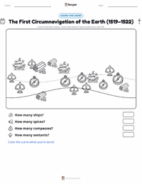The First Circumnavigation of the Earth (1519–1522) printable worksheet preview