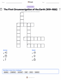 The First Circumnavigation of the Earth (1519–1522) printable worksheet preview