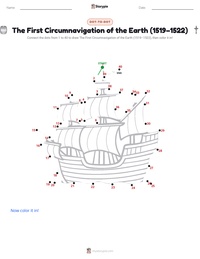 The First Circumnavigation of the Earth (1519–1522) printable worksheet preview