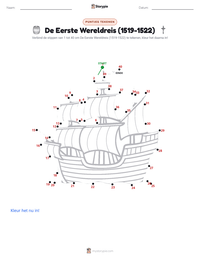 De Eerste Wereldomzeiling (1519–1522) afdrukbare werkblad voorbeeld