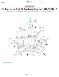 Podgląd drukowalnego arkusza ćwiczeń Pierwsza podróż dookoła świata (1519–1522)