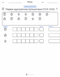Первое кругосветное плавание (1519–1522) предварительный просмотр распечатываемого рабочего листа