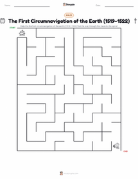 The First Circumnavigation of the Earth (1519–1522) printable worksheet preview
