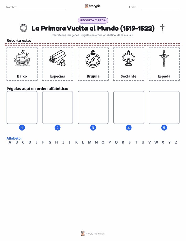 Cortar y Pegar el Alfabeto