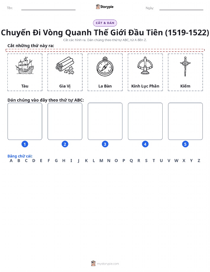 Cắt & Dán Chữ Cái