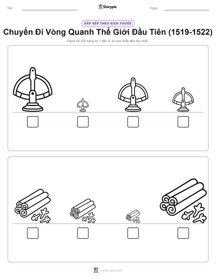 Thứ Tự Kích Thước