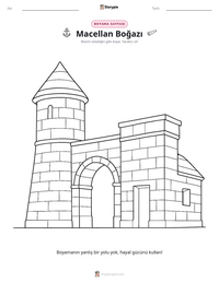 Macellan Boğazı yazdırılabilir çalışma sayfası önizlemesi