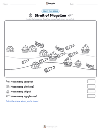 Strait of Magellan printable worksheet preview