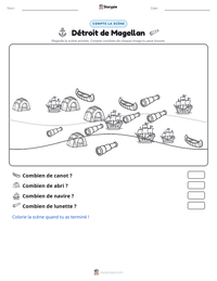 Aperçu de la feuille de travail imprimable Détroit de Magellan