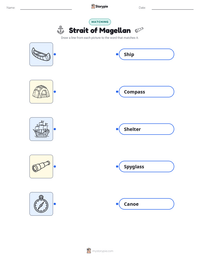 Strait of Magellan printable worksheet preview