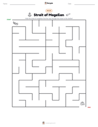 Strait of Magellan printable worksheet preview