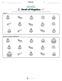 Strait of Magellan printable worksheet preview