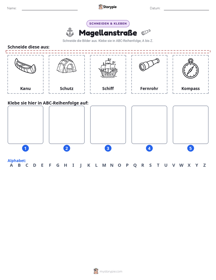 Schneiden & Einfügen Alphabet