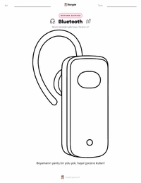 Bluetooth çocuklar için boyama sayfası