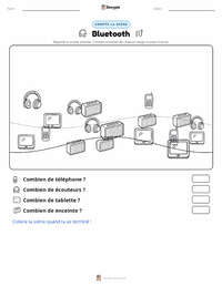 Aperçu de la feuille de travail imprimable Bluetooth