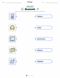 Hoja de trabajo imprimible de Bluetooth para niños