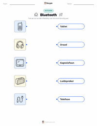 Bluetooth afdrukbare werkblad voor kinderen