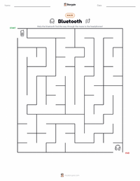 Bluetooth printable worksheet preview