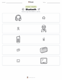 Vista previa de la hoja de trabajo imprimible de Bluetooth