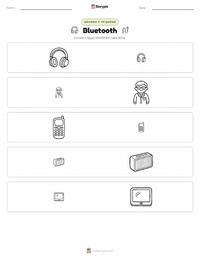 Prévia da folha de atividades imprimível Bluetooth
