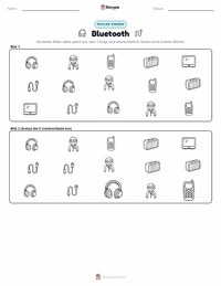 Bluetooth druckbare Arbeitsblatt Vorschau