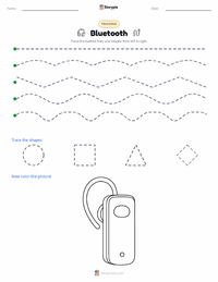 Bluetooth printable worksheet preview