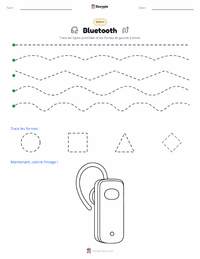 Aperçu de la feuille de travail imprimable Bluetooth