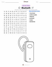 Vista previa de la hoja de trabajo imprimible de Bluetooth