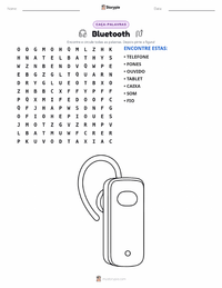 Prévia da folha de atividades imprimível Bluetooth